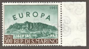 San Marino Scott 490 MNHOG - 1961 EUROPA/View of San Marino - SCV $30.00