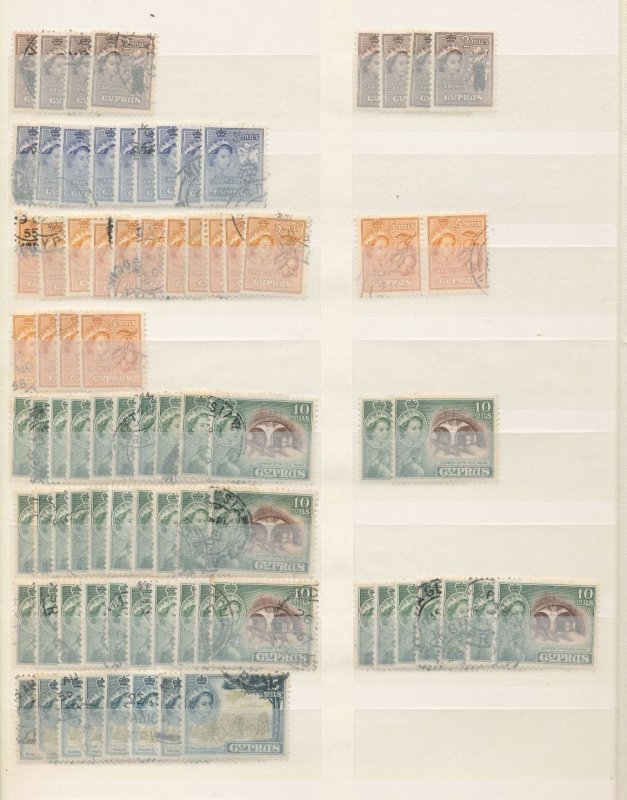 Cyprus GV/QE M&U Collection (Aprx 400 Items) UK2902