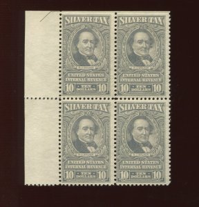 RG125 Silver Tax Revenue Mint Arrow Margin Block of 4 Stamps NH  (RG125 A1)