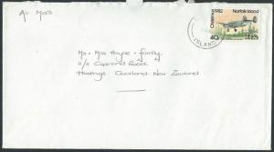 NORFOLK IS 1983 airmail cover to New Zealand, 40c RNZAF Hudson.............43053