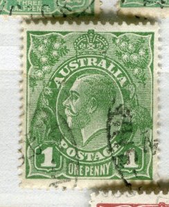 AUSTRALIA; 1924 early GV Head issue fine used Shade of 1d. value