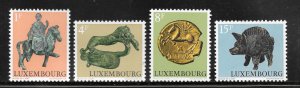 Luxembourg Scott 519-22 MNHOG - 1973 Archaeological Objects - SCV $3.05