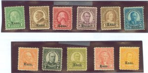 United States #658-68  Single (Complete Set)