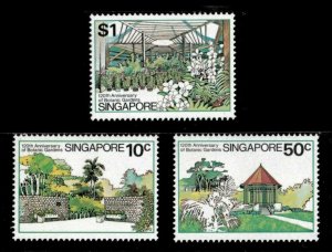 Singapore 1979 - Botanic Gardens, 120 Years - Set of 3v - Scott 333-35 - MNH