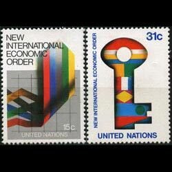 UN-NEW YORK 1980 - Scott# 316-7 Economic Order Set of 2 LH