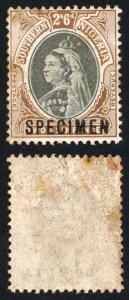 Southern Nigeria SG7s 2/6 Wmk Crown CA (tone spots) Opt SPECIMEN