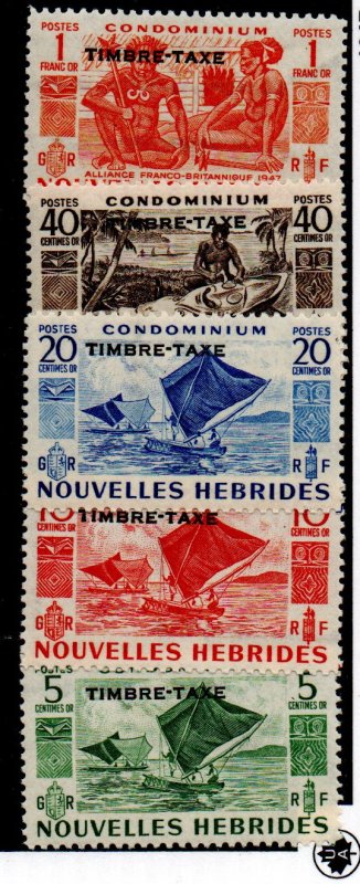 French New Hebrides J16-J20 Set Mint Hinged