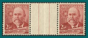 Australia 1949 John Forrest, Gutter Pair, MNH #227,SG233