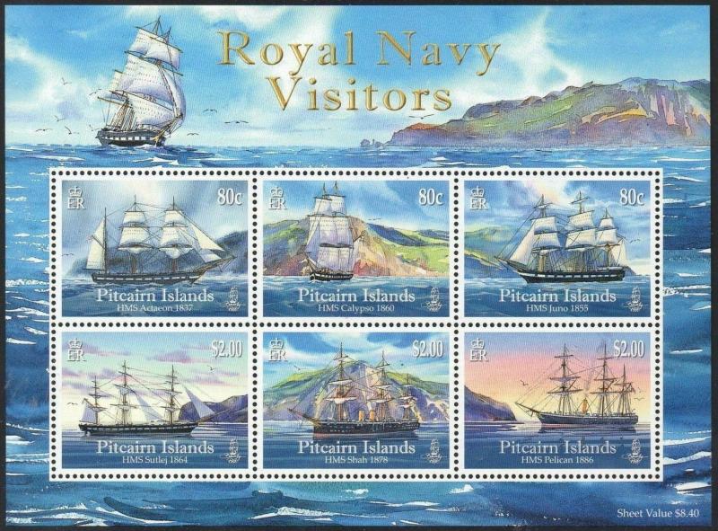 PITCAIRN ISLANDS 2009 Royal Navy Visitors M/S MNH