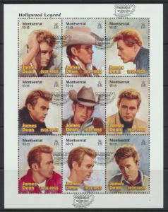 Montserrat sheet  opt Pacific97- SG  1037a  SC#912 Dean Hollywood Legends 1997