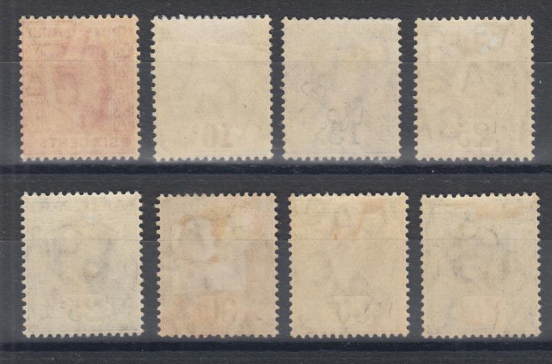 Ceylon Sc 182,183,185-190, MLH. 1904-10 KEVII issues, Mult Crown & CA wmk, sound