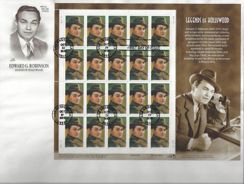 2000 USA First Day Cover Edward G Robinson - Artcraft Cache Sc# 3446 - (CF82)