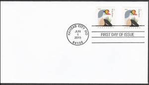 US 4998 Coastal Birds King Eider (coil) CDS FDC 2015