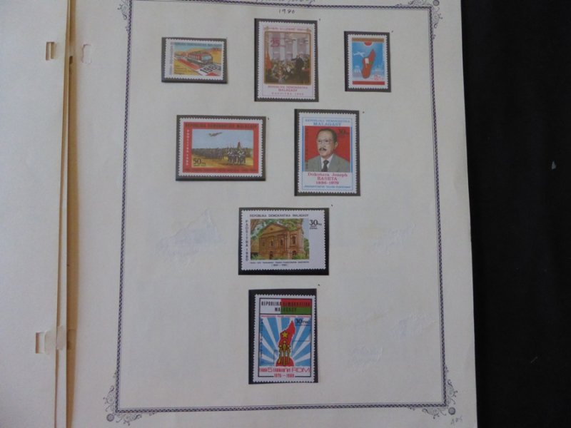 Malagasy Mostly MNH Stamp Collection on Scott Spec Album Pages