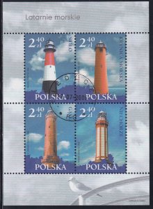 Poland 2006 Sc 3824 Lighthouse Stilo Drynica Morska Gaski Niechorze Stamp SS CTO