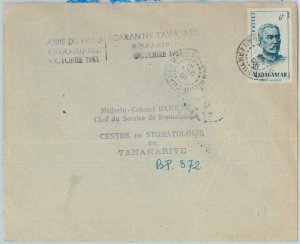 81069 - MADAGASCAR - POSTAL HISTORY - rare DIEGO SUAREZ postmark on COVER 1951