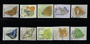 Belgium 2719-28 VF H Butterflies Used [5390]