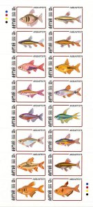 ALTAY SHEET IMPERF MARINE LIFE FISHES