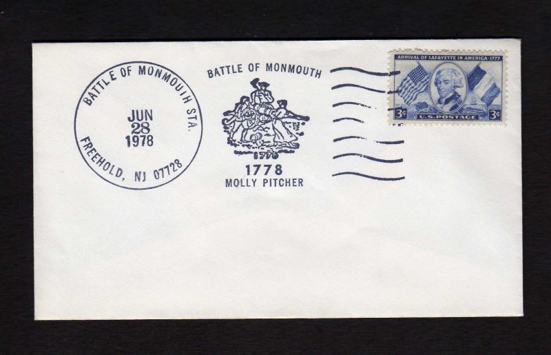 NJ Battle of Monmouth Freehold New Jersey Molly Pitcher Stamp Cover