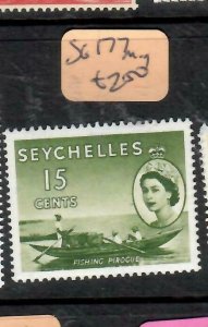 SEYCHELLES  (PP2106B)  QEII  15C BOAT SG177  MOG 