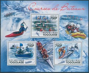 Togo 2011 MNH Sports Stamps Boat Races Rowing Canoeing 3v M/S