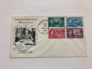 KAPPYSTAMPS USA #930-33 1946 FDR COMBO FIRST DAY COVER  CS1817