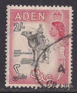 Aden 1953 - 63 QE2 2/-d Protectorate levy used SG 65 ( G735 )