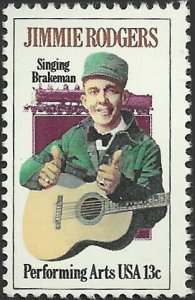 # 1755 Mint Never Hinged ( MNH ) JIMMIE RODGERS AND LOCOMOTIVE