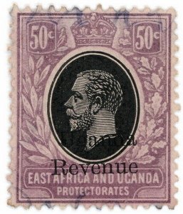 (I.B) KUT Revenue : Uganda Duty 50c (1918)