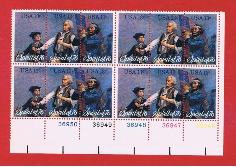 #1629-31 MNH OG plate block of 12  Bicentennial  Se-tenant Free S/H