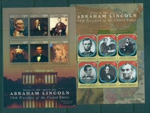 Grenada Grenadines - Sc# 2775-6. 2011 Abraham Lincoln. MNH Souv. Sheets. $18.00.