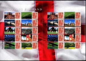 2007 LS38 Glorious England - Royal Mail Smilers Blatt Nicht Gefaßt x20521