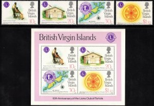 VIRGIN ISLANDS 1982 Lions Club; Scott 426-29, 429a; MNH