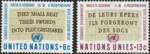 United Nations-New York, #177-178  Unused  From 1967