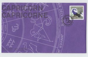 CAPRICORN: THE SEA-GOAT = Sign of the ZODIAC Official FDC  Canada 2013