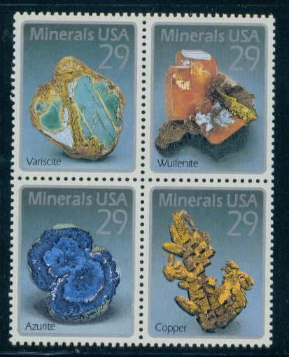 2700-2703 29c Minerals Fine MNH Plt/4 UR 1 43233 E12060