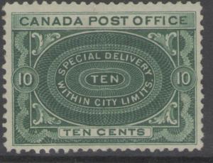 CANADA SGS2 1913 10c DEEP GREEN MTD MINT