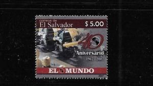 El Salvador 2007 El Mundo Newspaper 40th anniversary Sc 1669 MNH A1160