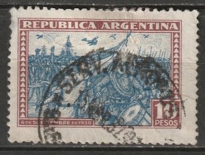 Argentina 1930 Sc 390 used wrinkled