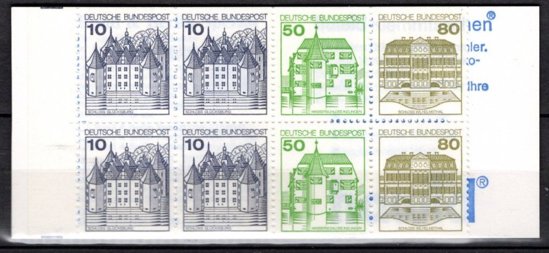 Germany Bund Scott # 1231c, mint nh, cpl stamp booklet Michel # MH24f