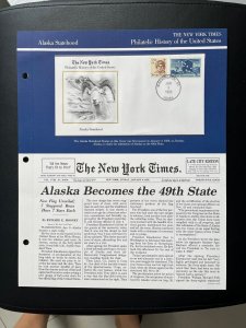 NY times Philatelic history of US panel: Alaska statehood