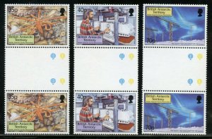 BRITISH ANTARCTIC TERRITORY SCOTT280/84 GUTTER PAIRS MINT NH-SCOTT $45.00