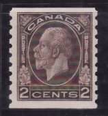 Canada-Sc#206- id9-unused og LH KGV Medallion coil-1933-