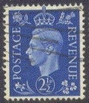 GREAT BRITAIN  239 USED 1938 2 1/2p brt ultra KGVI DEFINI...