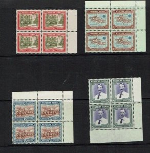 Western Samoa: 1939 25th Anniversary of New Zealand Control, MNH Blocks