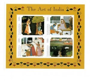 Tanzania 1999 Art Of India - Sheet of 4 Stamps - Scott #2055 - MNH