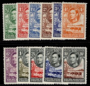 BECHUANALAND PROTECTORATE GVI SG118-128, 1938-52 complete set, M MINT. Cat £110.