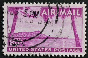 U.S. Used Stamp Scott #C46 80c Hawaii Air Mail, Superb Jumbo. CDS Cancel. A Gem!