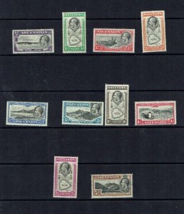 Ascension Island: 1934, King George V Pictorial Definitive set, Mint