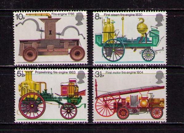 GREAT BRITAIN Sc# 716 - 719 MNH FVF Set of 4 Fire Engines